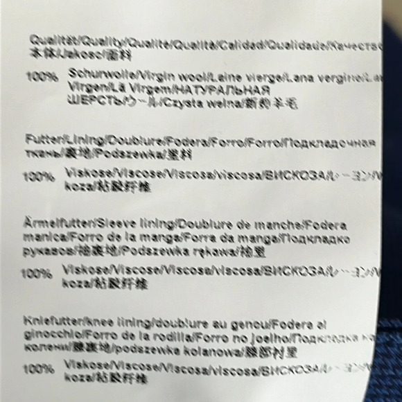 Hugo Boss Slim Fit Virgin Wool Flat Front Suit Pants in Blue - NWOT - Size 30 - Picture 5 of 8